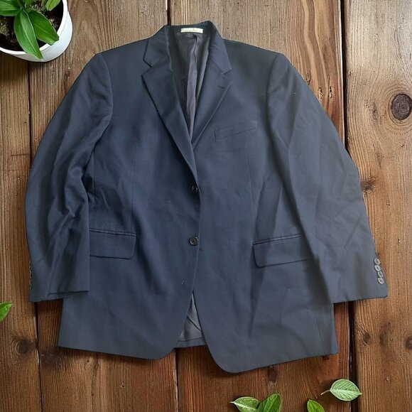 JOSEPH ABBOUD Men's Navy Blue Dress Blazer Jacket Size 44R - Picture 1 of 6